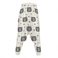 Cute Black Bear Pattern Print Hammer Pants