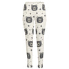 Cute Black Bear Pattern Print High-Waisted Pocket Leggings