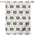 Cute Black Bear Pattern Print House Flag