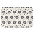 Cute Black Bear Pattern Print Indoor Door Mat