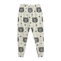 Cute Black Bear Pattern Print Jogger Pants
