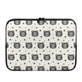 Cute Black Bear Pattern Print Laptop Sleeve
