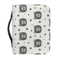 Cute Black Bear Pattern Print Leather Bible Cover