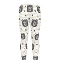 Cute Black Bear Pattern Print Men's Leggings