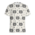 Cute Black Bear Pattern Print Men's Athletic T-Shirt