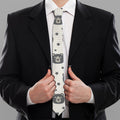 Cute Black Bear Pattern Print Necktie