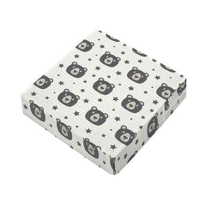 Cute Black Bear Pattern Print Outdoor Seat Cushion Cover