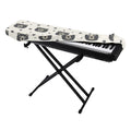 Cute Black Bear Pattern Print Piano Keyboard Cover