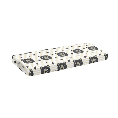Cute Black Bear Pattern Print Piano Keyboard Cover