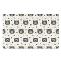 Cute Black Bear Pattern Print Polyester Doormat