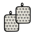 Cute Black Bear Pattern Print Pot Holders