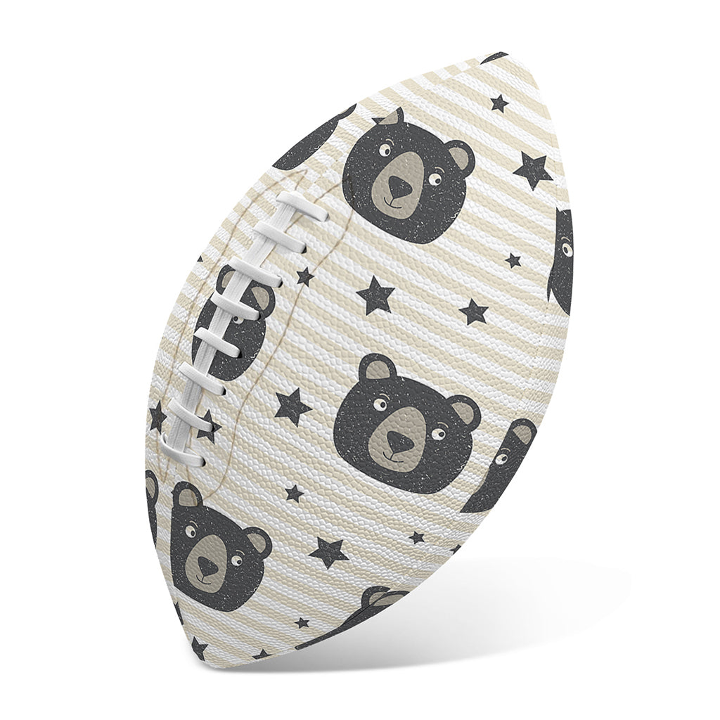 Cute Black Bear Pattern Print Rugby Ball