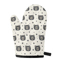 Cute Black Bear Pattern Print Single Oven Mitt
