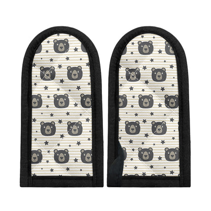 Cute Black Bear Pattern Print Skillet Handle Cover