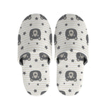 Cute Black Bear Pattern Print Slippers