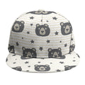 Cute Black Bear Pattern Print Snapback Cap