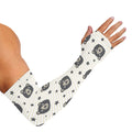 Cute Black Bear Pattern Print Sun Protection Arm Sleeves