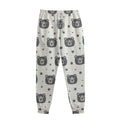Cute Black Bear Pattern Print Sweatpants
