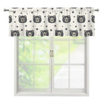 Cute Black Bear Pattern Print Window Valance