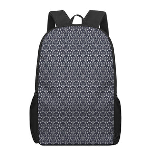 Cute Black Cat Pattern Print 17 Inch Backpack