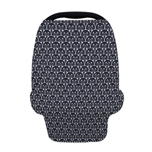 Cute Black Cat Pattern Print Baby Seat Cover