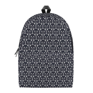 Cute Black Cat Pattern Print Backpack