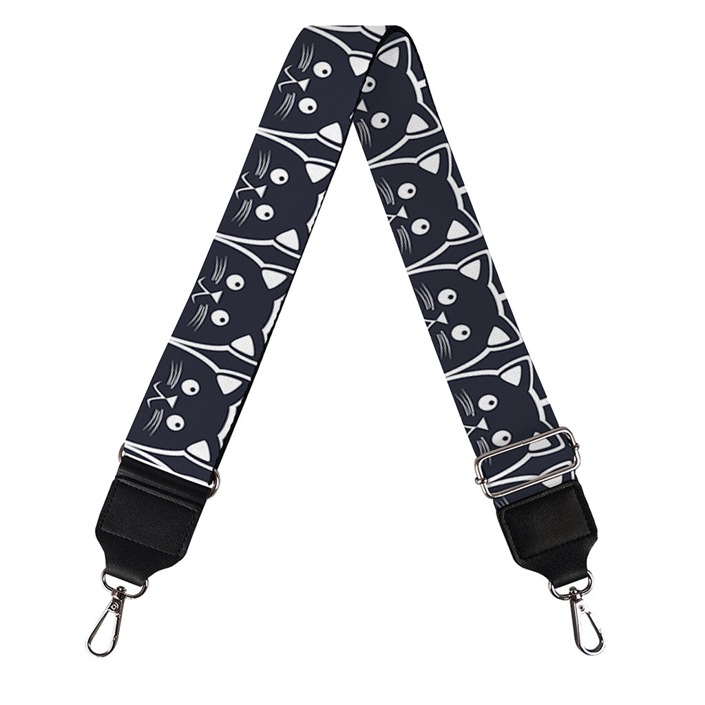 Cute Black Cat Pattern Print Bag Strap