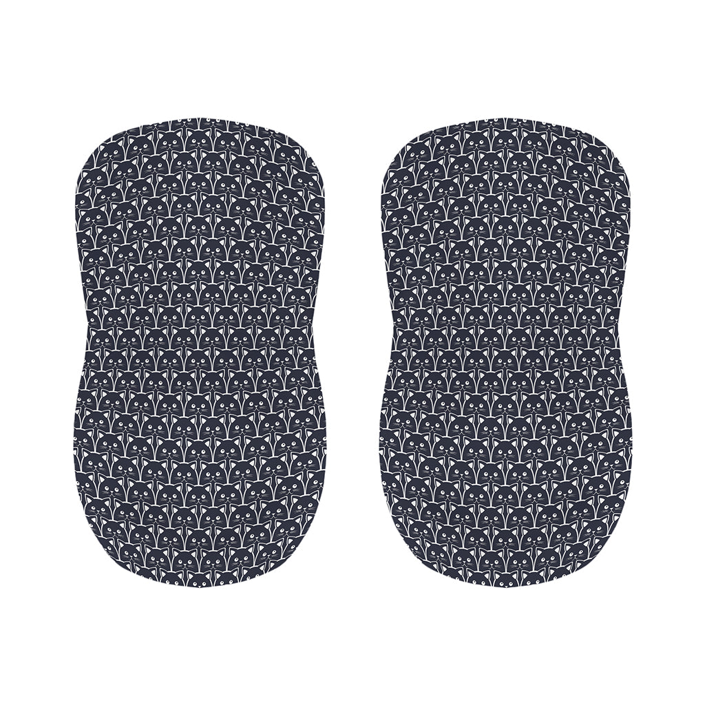 Cute Black Cat Pattern Print Bar Stool Covers