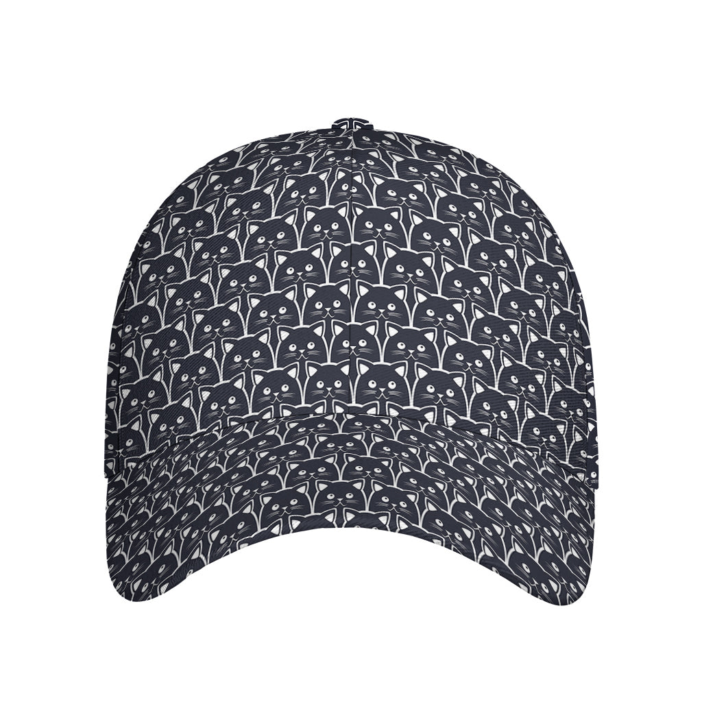 Cute Black Cat Pattern Print Baseball Cap