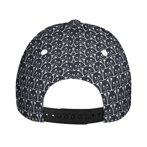 Cute Black Cat Pattern Print Baseball Cap