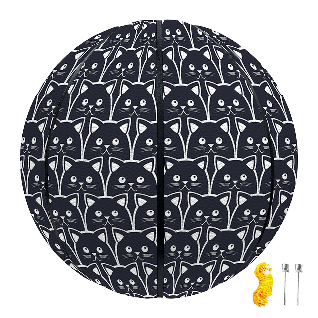 Cute Black Cat Pattern Print Basketball