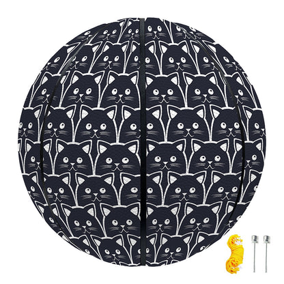 Cute Black Cat Pattern Print Basketball