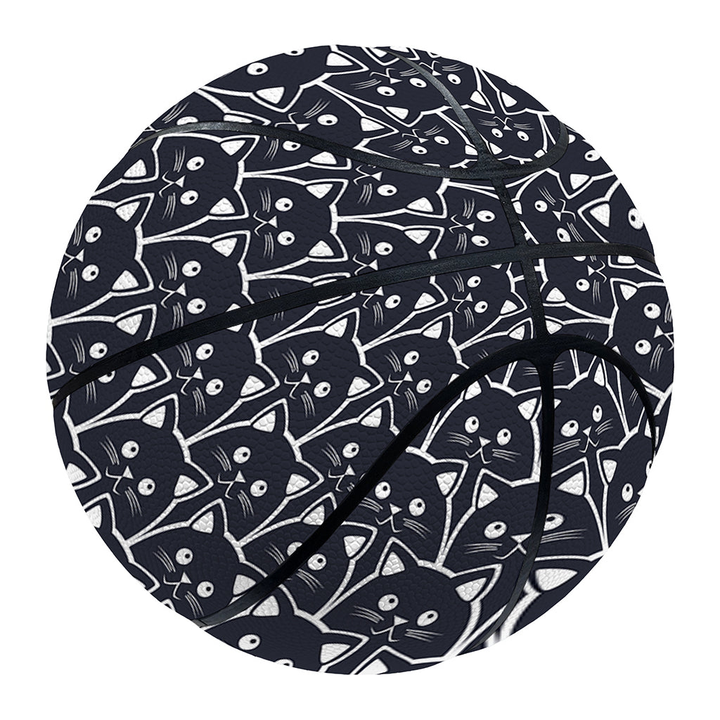 Cute Black Cat Pattern Print Basketball