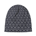 Cute Black Cat Pattern Print Beanie