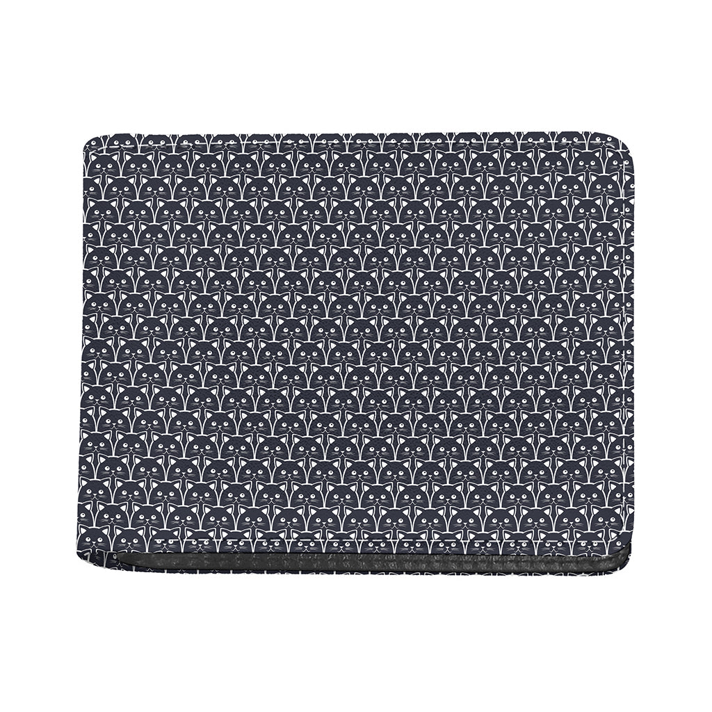 Cute Black Cat Pattern Print Bifold Wallet