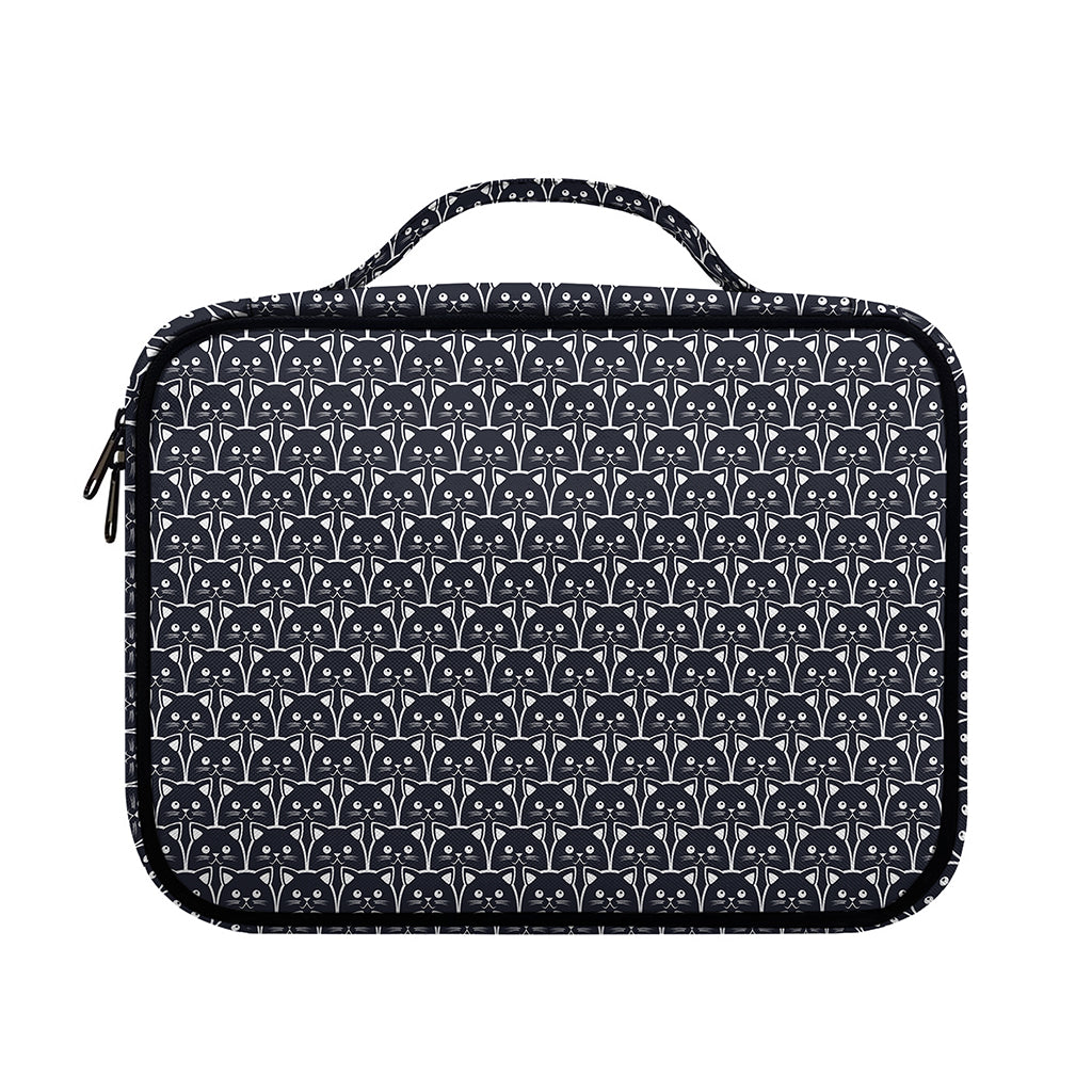 Cute Black Cat Pattern Print Briefcase Bible Bag