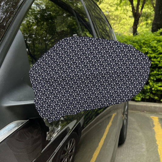 Cute Black Cat Pattern Print Car Side Mirror Covers