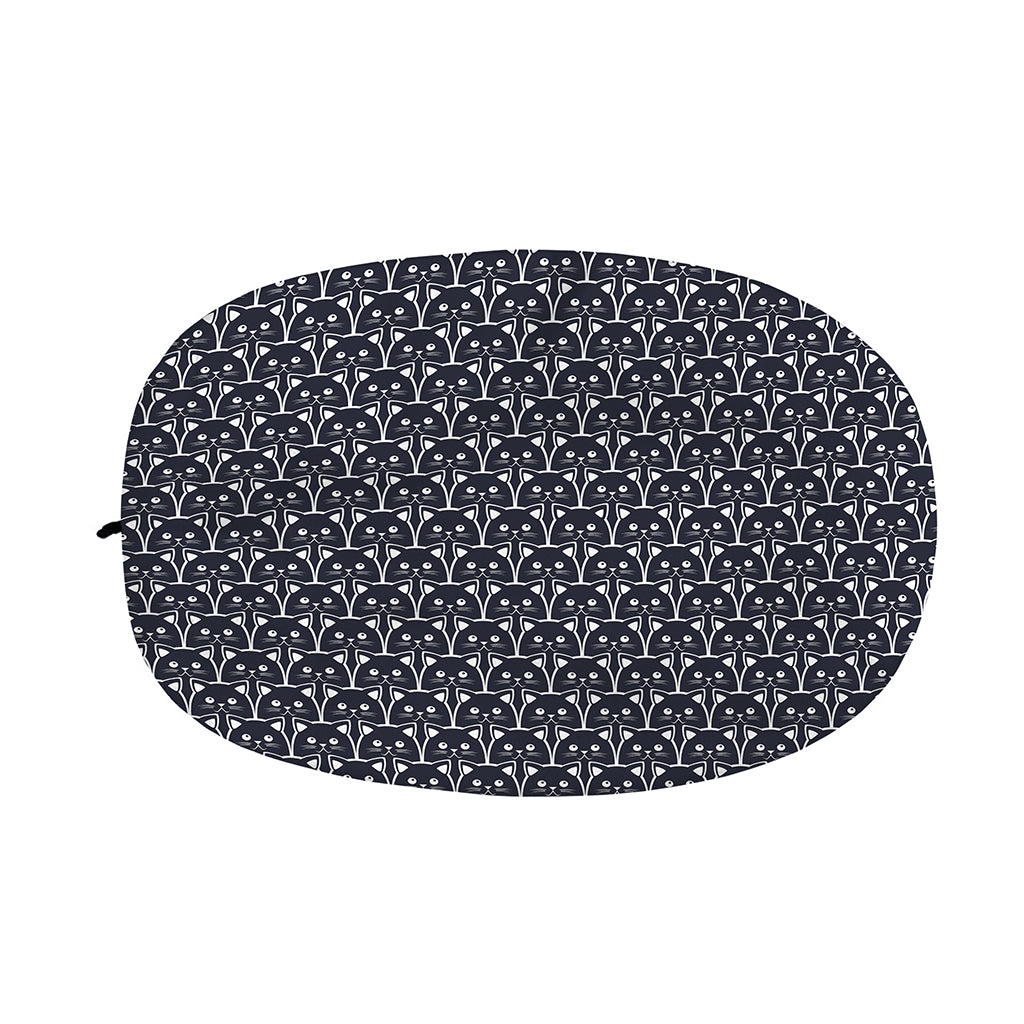Cute Black Cat Pattern Print Car Side Mirror Covers