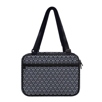 Cute Black Cat Pattern Print Double Strap Bible Bag