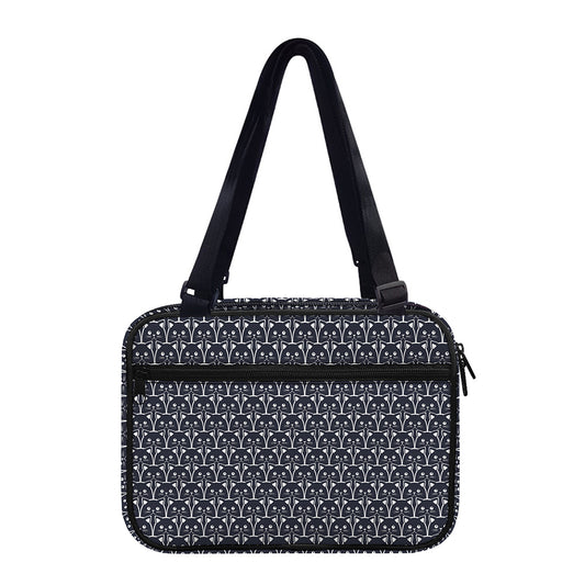 Cute Black Cat Pattern Print Double Strap Bible Bag