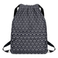 Cute Black Cat Pattern Print Drawstring Backpack