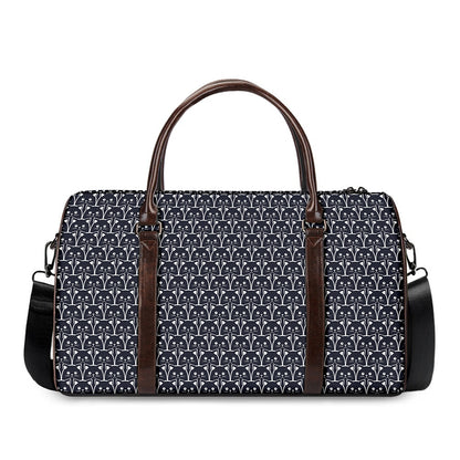 Cute Black Cat Pattern Print Duffle Bag