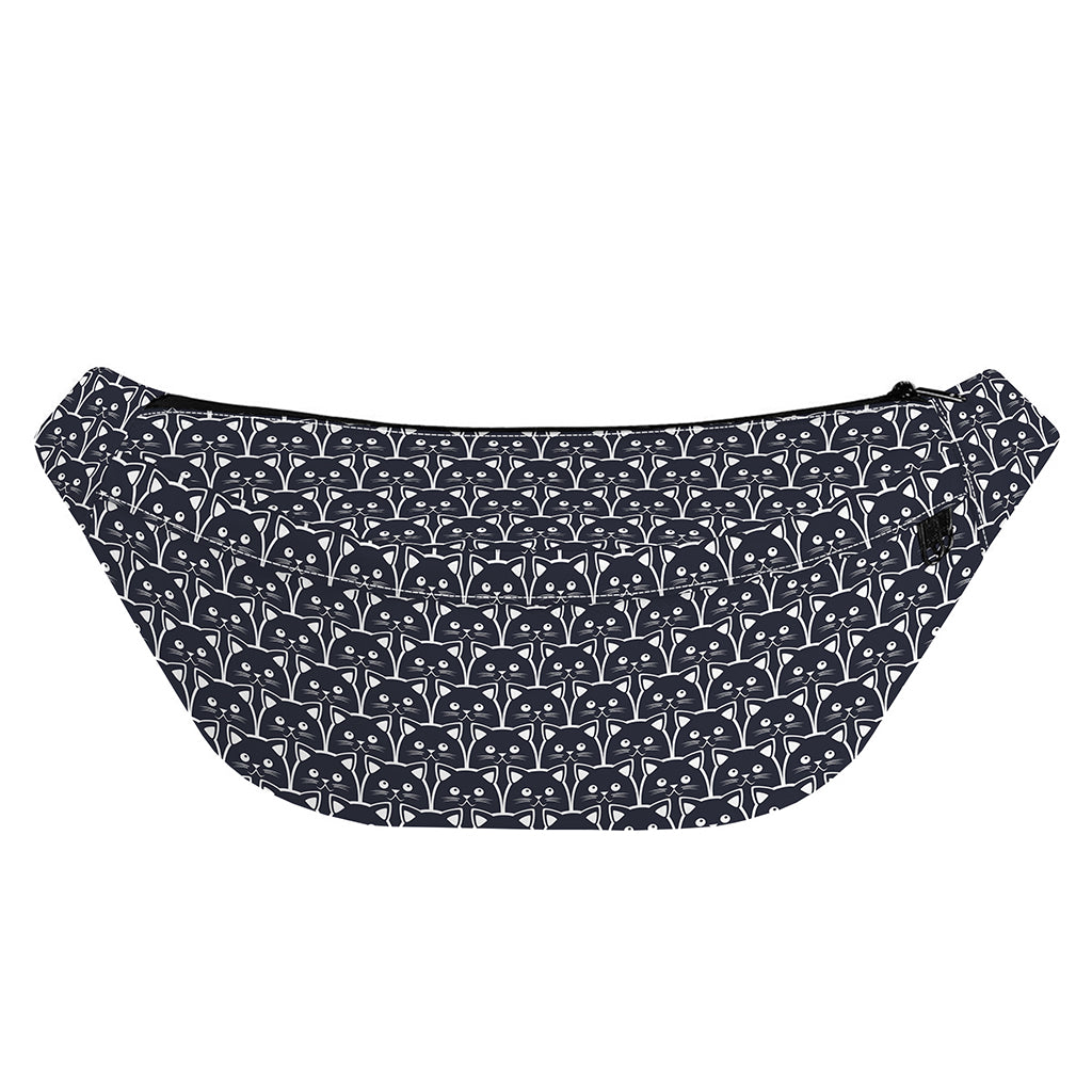 Cute Black Cat Pattern Print Fanny Pack
