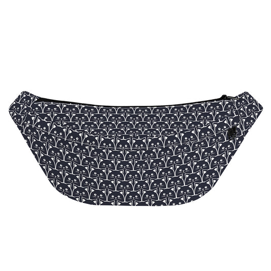 Cute Black Cat Pattern Print Fanny Pack