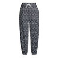 Cute Black Cat Pattern Print Fleece Lined Knit Pants