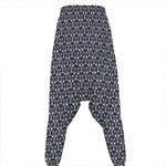 Cute Black Cat Pattern Print Hammer Pants