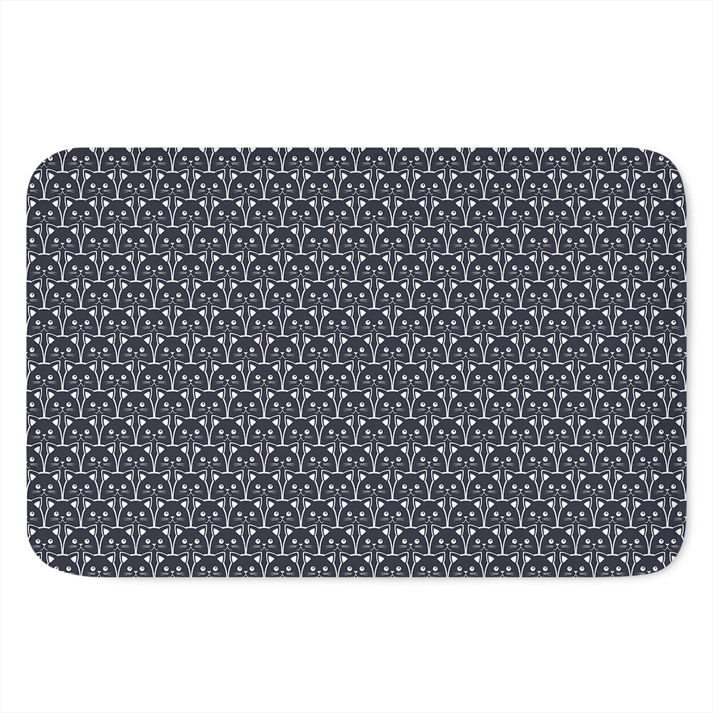 Cute Black Cat Pattern Print Indoor Door Mat