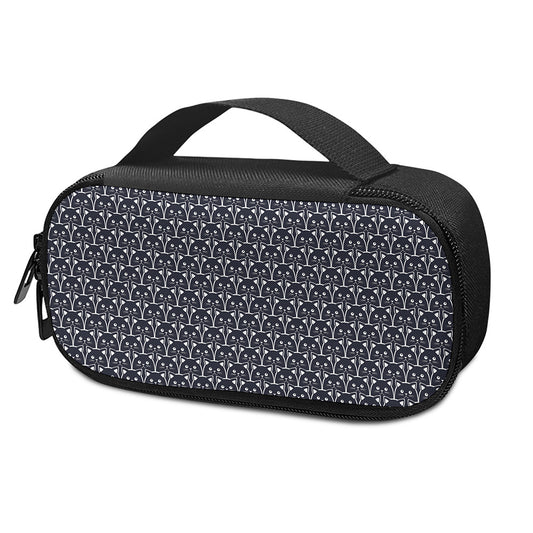 Cute Black Cat Pattern Print Insulin Cooler Travel Case