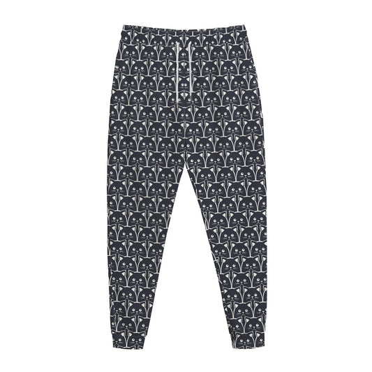 Cute Black Cat Pattern Print Jogger Pants