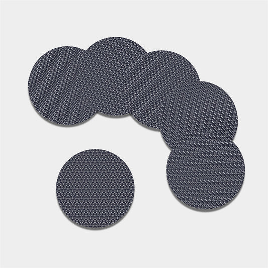 Cute Black Cat Pattern Print Leather Coaster Set